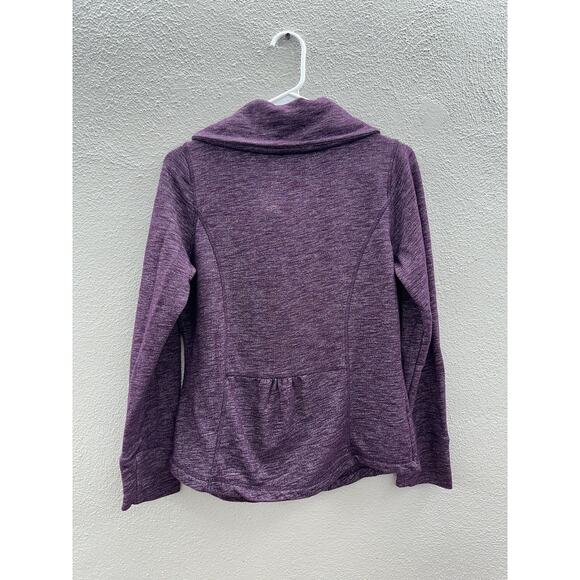 Eddie Bauer Jacket Size Medium Purple Asymmetrical Button Up Collared - Picture 8 of 13